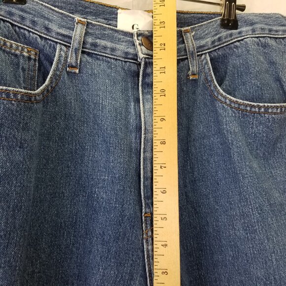G. Label Goop Jeans Women's 29 Blue Hi-Rise Wide Leg Med Wash Denim USA - Picture 15 of 16